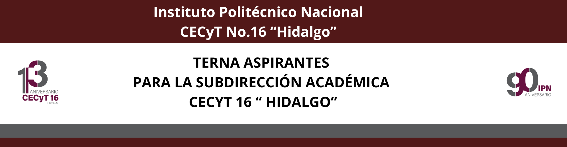 Terna aspirantes para Subdirección Académica C16